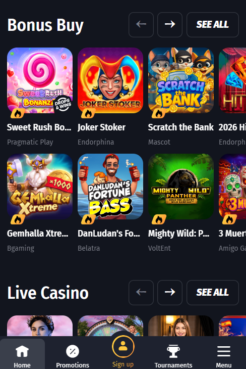 Andromeda Casino mobile